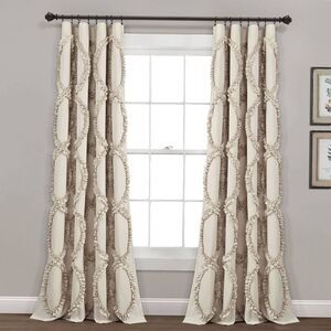 Open Box - Lush Decor - 1pc 54"x84" Light Filtering Avon Curtain Panel Bei Beige